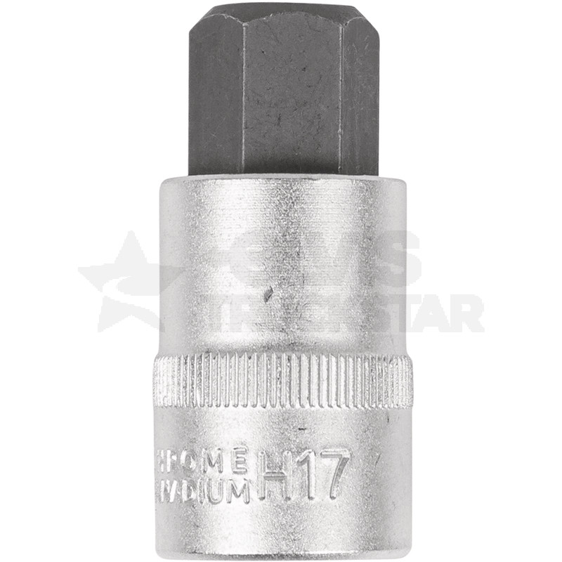 Bit-Stecknuss 1/4'' 6-kant, kurz, 17mm