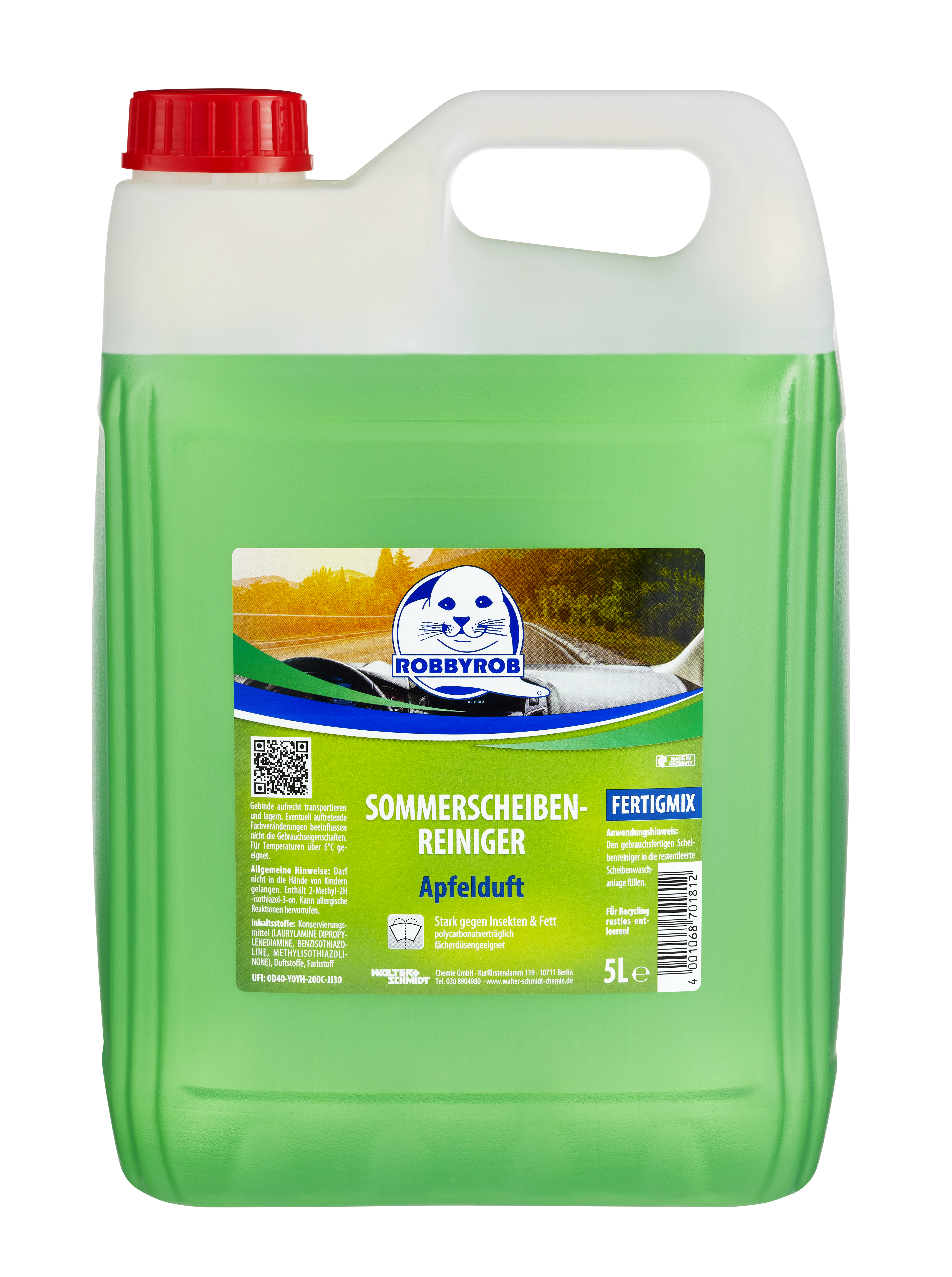 Sommerscheibenreiniger Gemisch "Apfel" 5 L Kanister