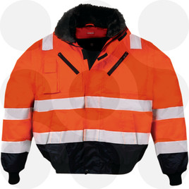 Warnschutz Pilotenjacke, Warnorange/Mari