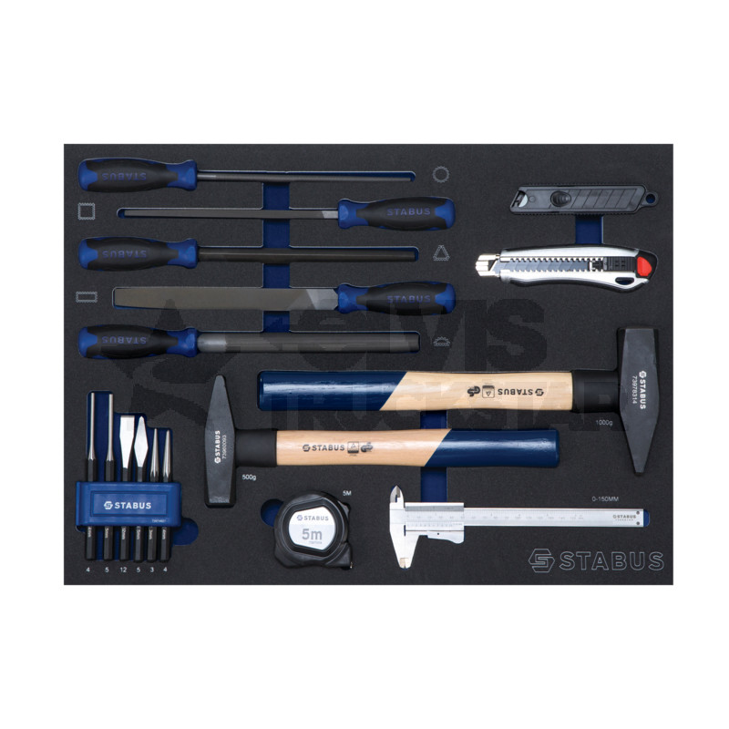 Einlagen-Set Hammer + Feilen, 26-tlg.