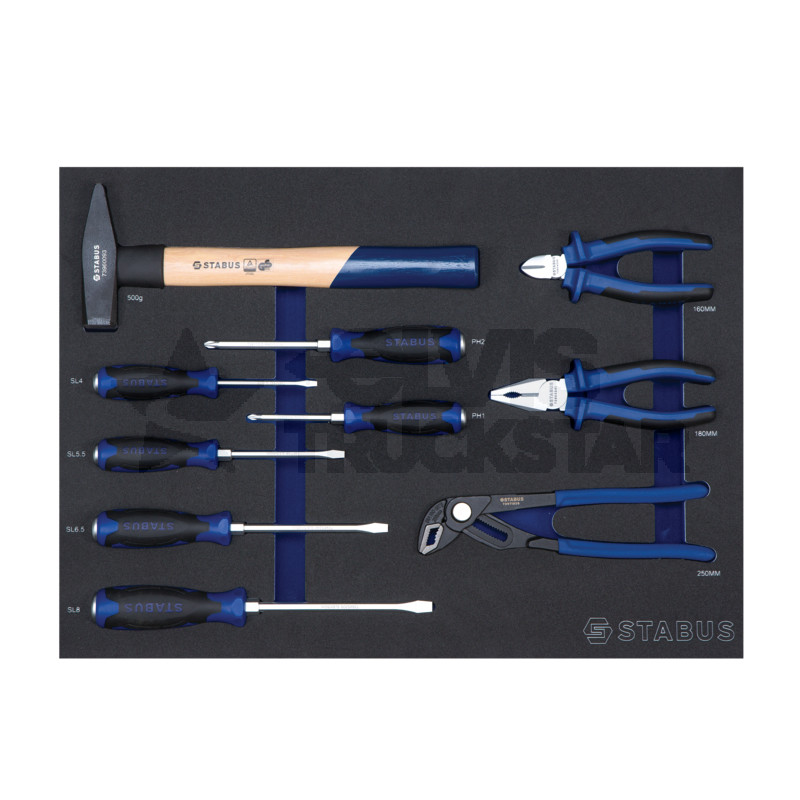 Einlagen-Set Schraubend.+Hammer, 10-tlg.