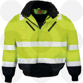 Warnschutz Piloten Jacke leuchtgelb L