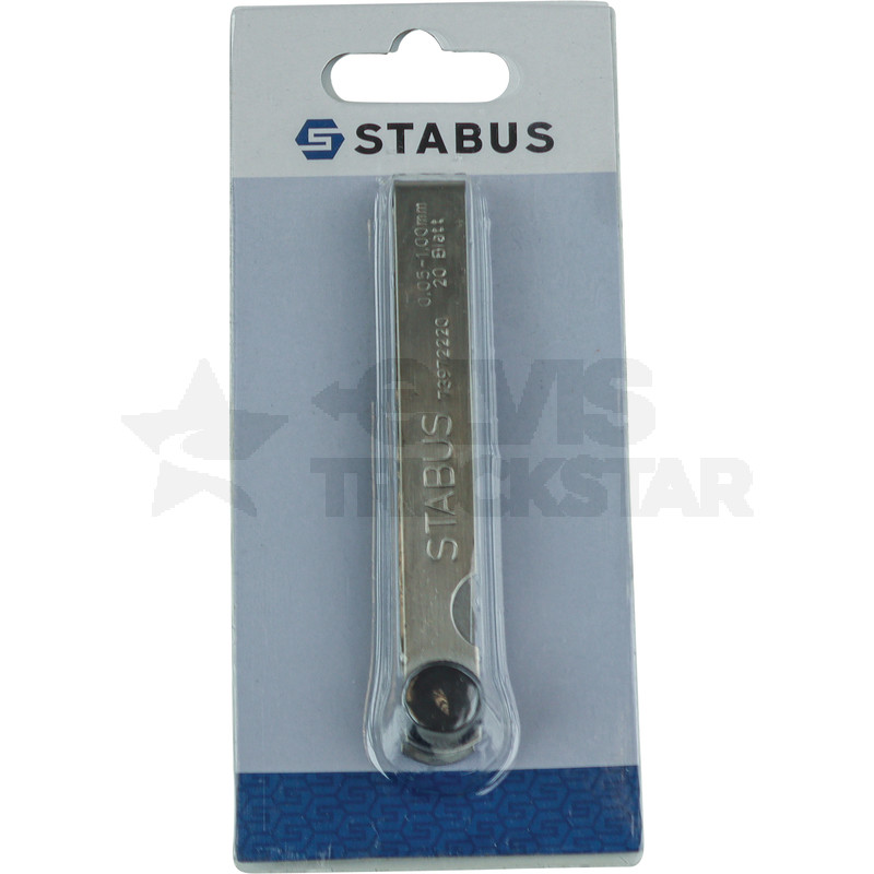 Fühlerlehre 0,05-1,0mm, 20 Blatt