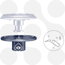 Diebstahlsicherung f. 2' Königszapfen