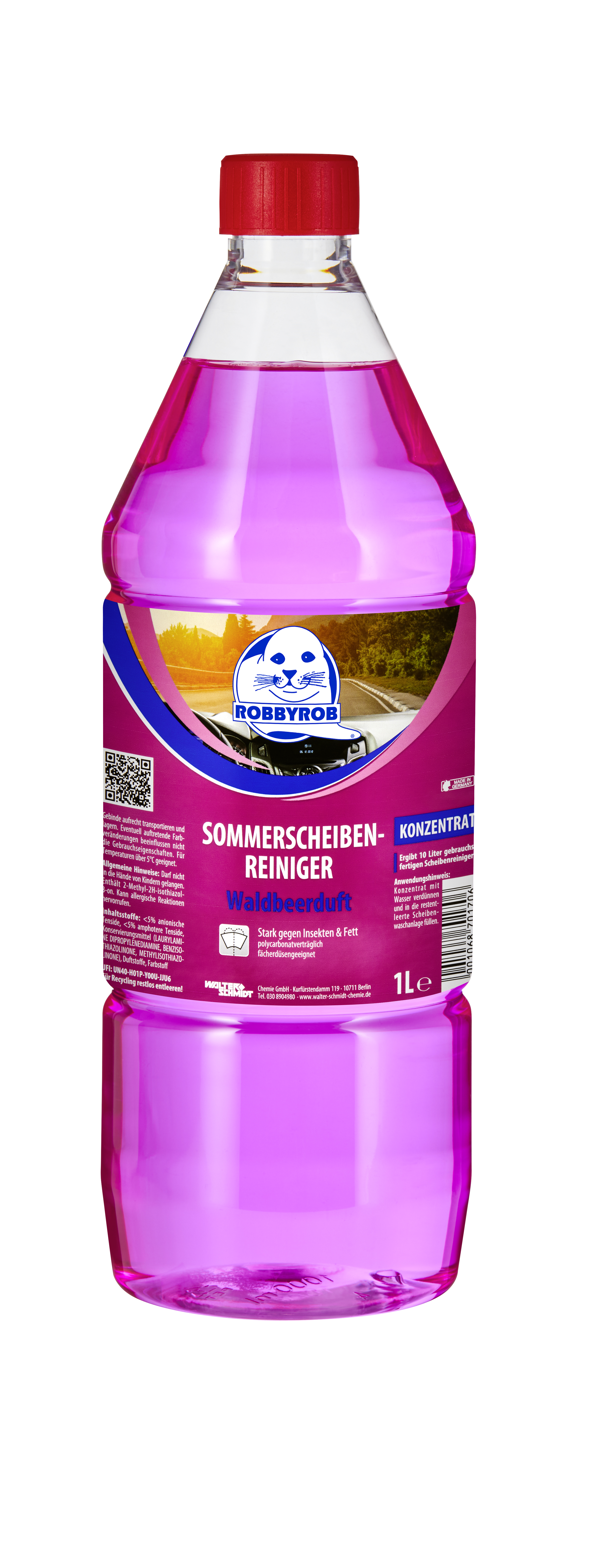 Sommerscheibenreiniger Konz. 1:10 "Waldbeere" 1 L Flasche