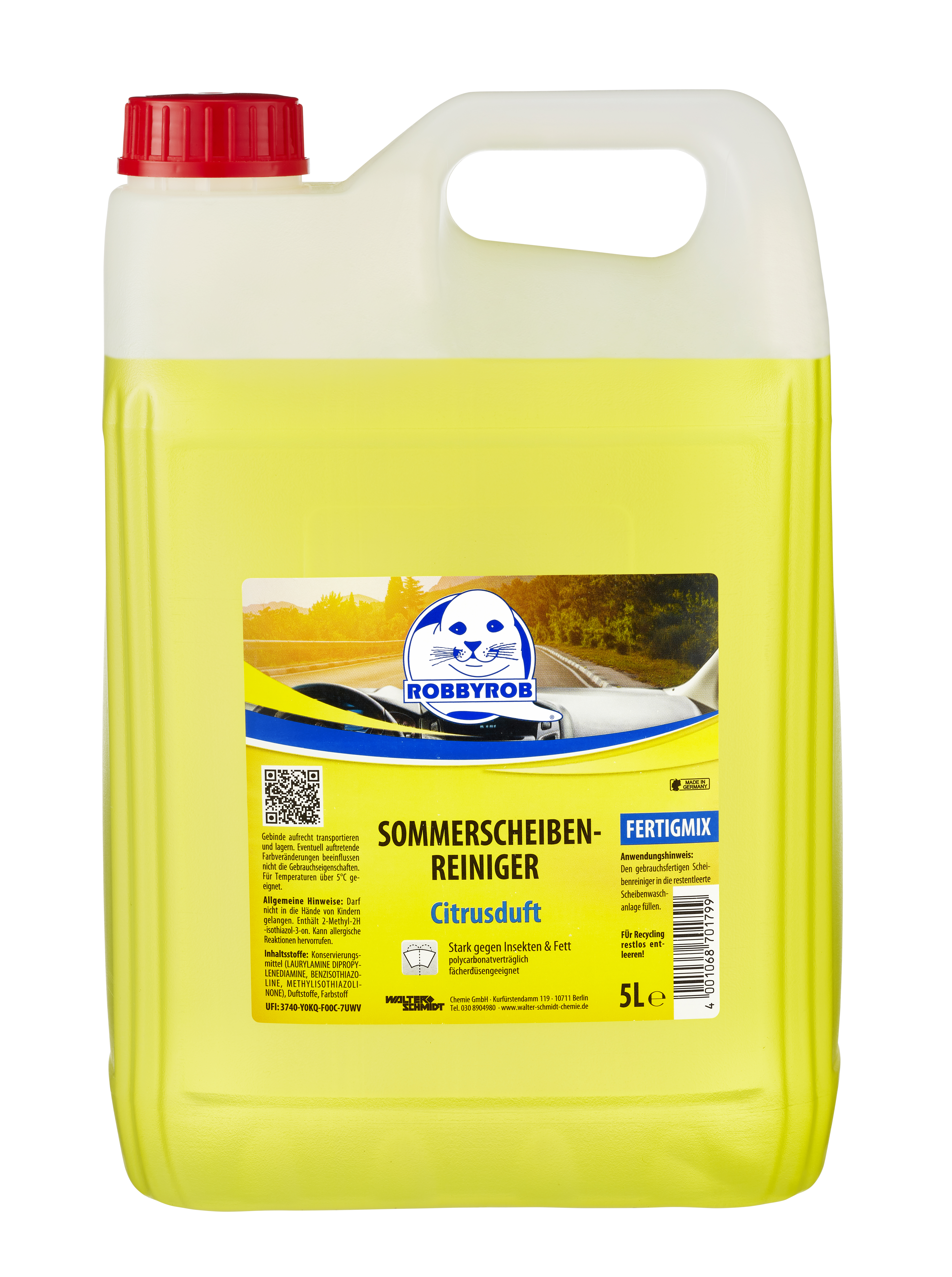 Sommerscheibenreiniger Gemisch "Citrus" 5 L Kanister (AUTOBILD-Siegel "gut-2021") - Palette